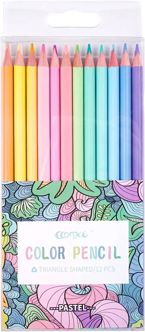 ECOTREE Stocking Stuffers for Kids Teen Girls, Macaron Colored Pencils, Soften Wood, Pastel Coloring